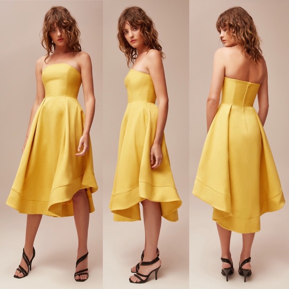 NWOT C/Meo Collective Making Waves Strapless Dress - Picture 3 of 7